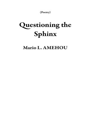 cover image of Questioning the Sphinx
